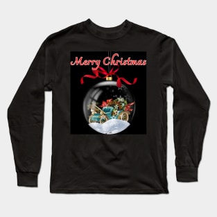 Elegant Christmas Goblet Adorning the Tree Long Sleeve T-Shirt